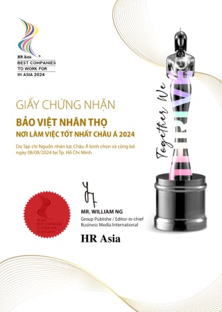 Giấy chứng nhận HR Asia 2024